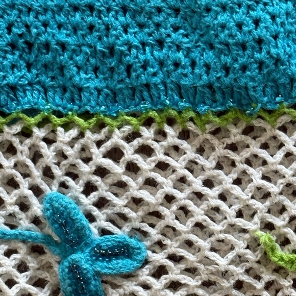 Vintage Willow Ridge  cotton Colorful Striped short sleeve Cardigan sz m - Picture 2 of 5